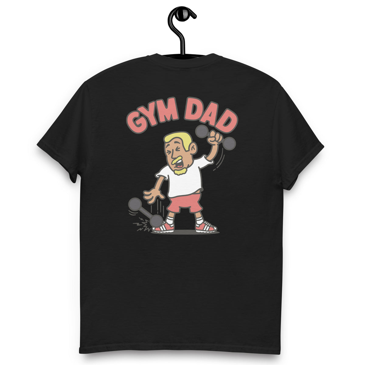 Gym Blond Hair Tan Skin Tone No-Glasses Short Moustache & Chin Beard Dad T-Shirt