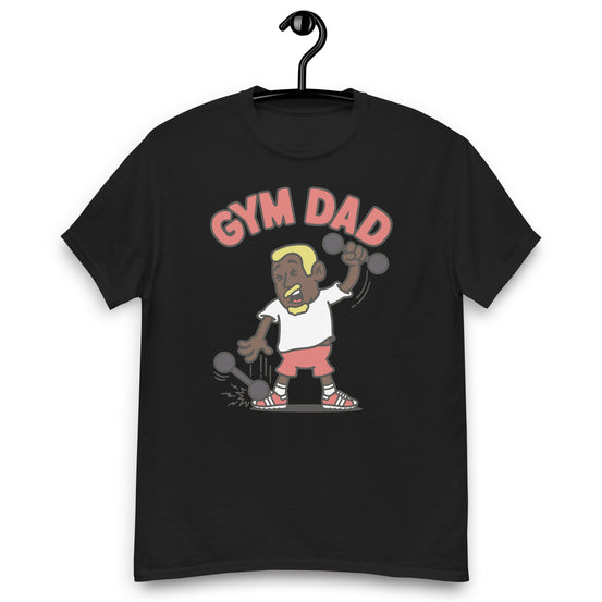 Gym Blond Hair Dark Skin Tone No-Glasses Short Moustache & Chin Beard Dad T-Shirt