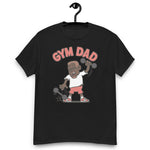 Gym Brown Hair Dark Skin Tone Glasses Short Moustache & Chin Beard Dad T-Shirt