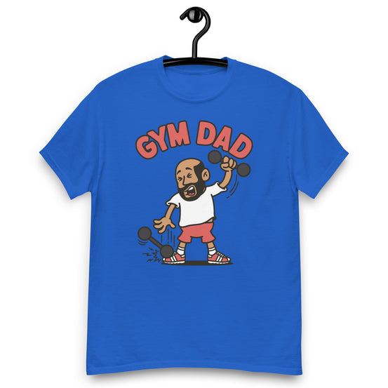 Gym Black Hair Tan Skin Tone No-Glasses Bald Beard Dad T-Shirt