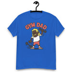 Gym Blond Hair Dark Skin Tone Glasses Long Moustache Dad T-Shirt