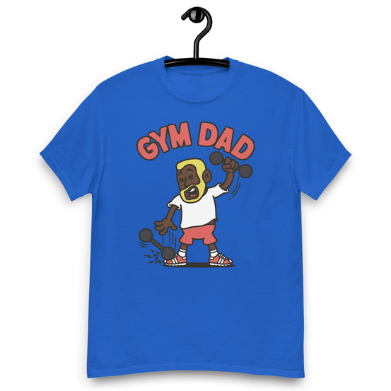 Gym Blond Hair Dark Skin Tone No-Glasses Short Beard Dad T-Shirt