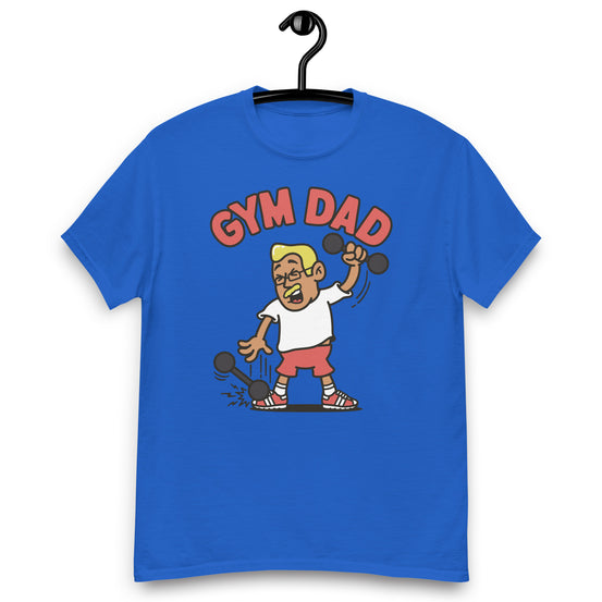 Gym Blond Hair Tan Skin Tone Glasses Medium Moustache Dad T-Shirt
