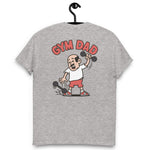 Gym Black Hair Light Skin Tone No-Glasses Bald Moustache Dad T-Shirt