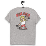 Gym Blond Hair Light Skin Tone Glasses Long Moustache Dad T-Shirt