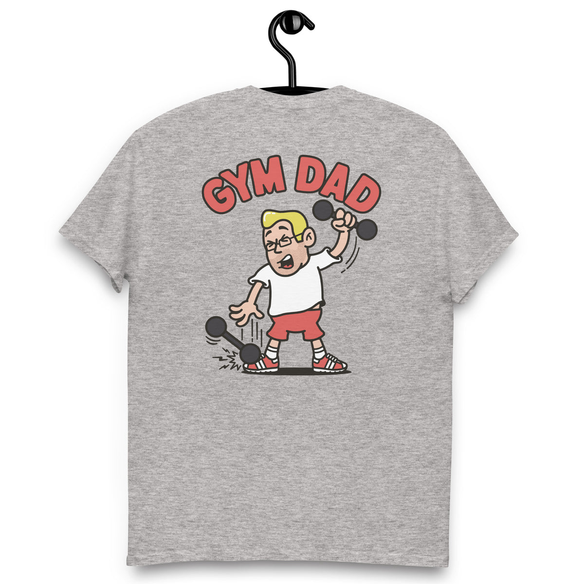 Gym Blond Hair Light Skin Tone Glasses Medium Stubble Dad T-Shirt