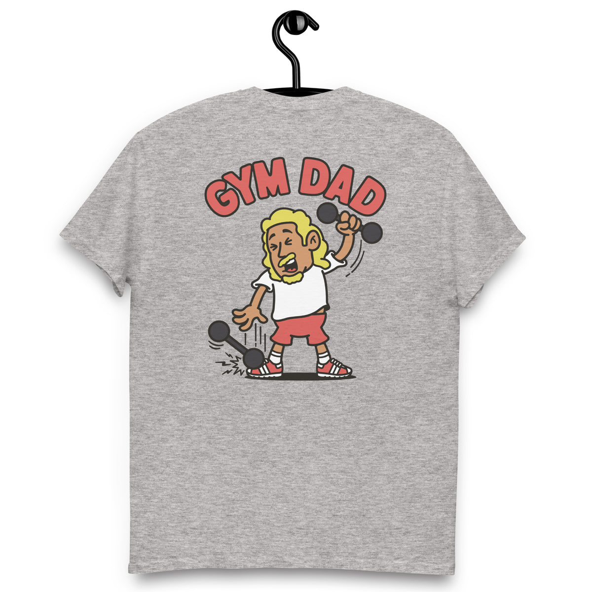 Gym Blond Hair Tan Skin Tone No-Glasses Long Moustache & Chin Beard Dad T-Shirt