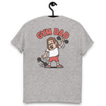 Gym Brown Hair Light Skin Tone Glasses Long Moustache Dad T-Shirt