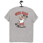 Gym Brown Hair Light Skin Tone No-Glasses Bald Moustache Dad T-Shirt