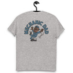 Mechanic Brown Hair Dark Skin Tone Glasses Beard Dad T-Shirt