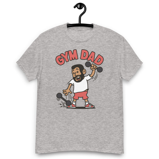 Gym Black Hair Tan Skin Tone No-Glasses Short Beard Dad T-Shirt
