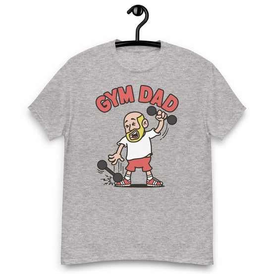 Gym Blond Hair Light Skin Tone No-Glasses Bald Beard Dad T-Shirt