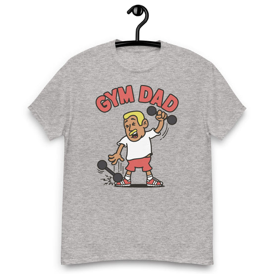 Gym Blond Hair Tan Skin Tone No-Glasses Short Moustache Dad T-Shirt