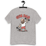 Gym Brown Hair Light Skin Tone Glasses Bald Beard Dad T-Shirt