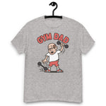 Gym Brown Hair Light Skin Tone Glasses Bald Stubble Dad T-Shirt