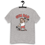 Gym Brown Hair Light Skin Tone Glasses Long Moustache Dad T-Shirt