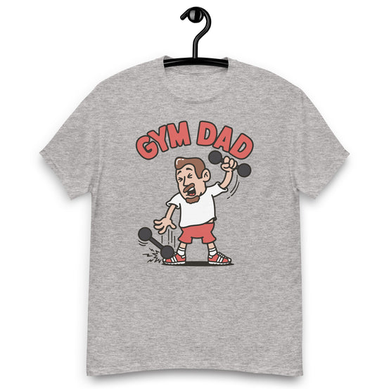 Gym Brown Hair Light Skin Tone No-Glasses Medium Moustache & Chin Beard Dad T-Shirt
