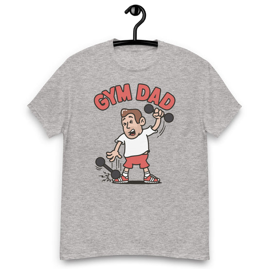 Gym Brown Hair Light Skin Tone No-Glasses Medium Stubble Dad T-Shirt
