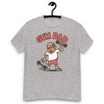 Gym Brown Hair Tan Skin Tone Glasses Bald Stubble Dad T-Shirt