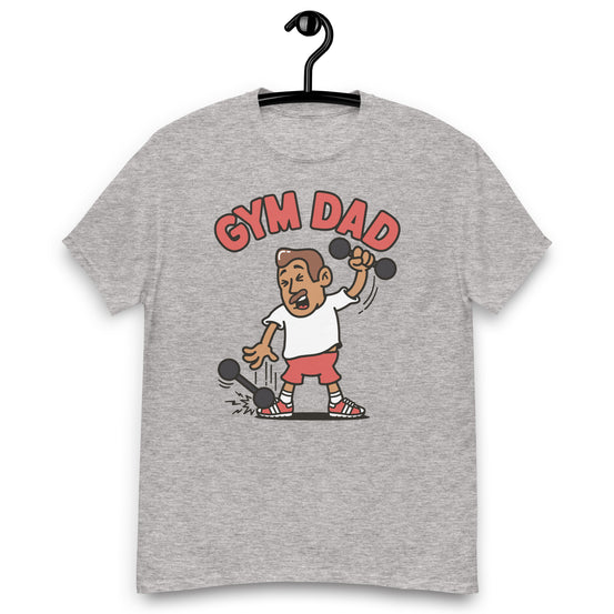 Gym Brown Hair Tan Skin Tone No-Glasses Medium Moustache Dad T-Shirt