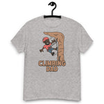 Climbing Black Hair Dark Skin Tone Glasses Beard Dad T-Shirt