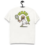 Tennis Brown Hair Light Skin Tone Glasses Bald Beard Dad T-Shirt