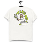 Tennis Brown Hair Light Skin Tone Glasses Short Moustache Dad T-Shirt