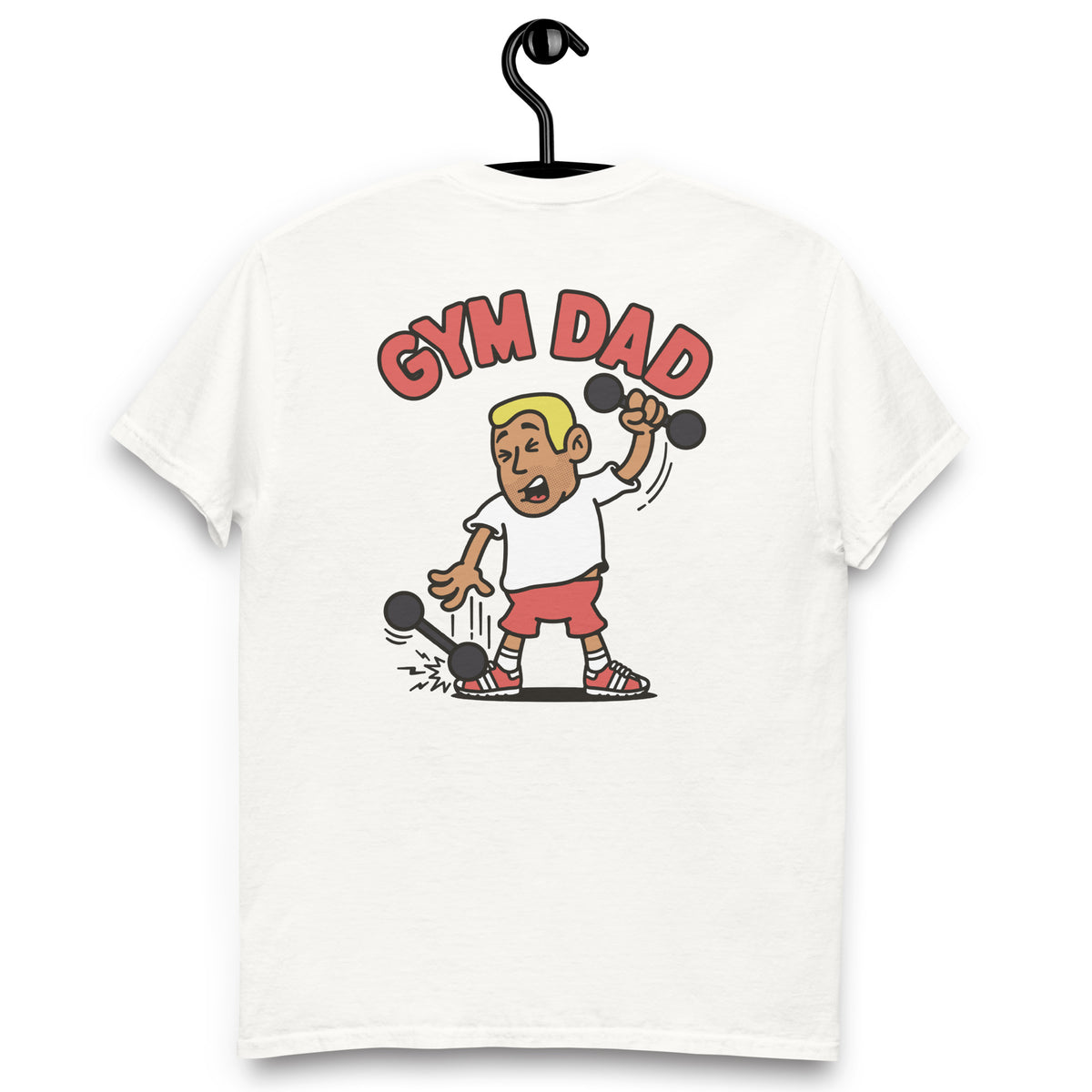 Gym Blond Hair Tan Skin Tone No-Glasses Short Stubble Dad T-Shirt