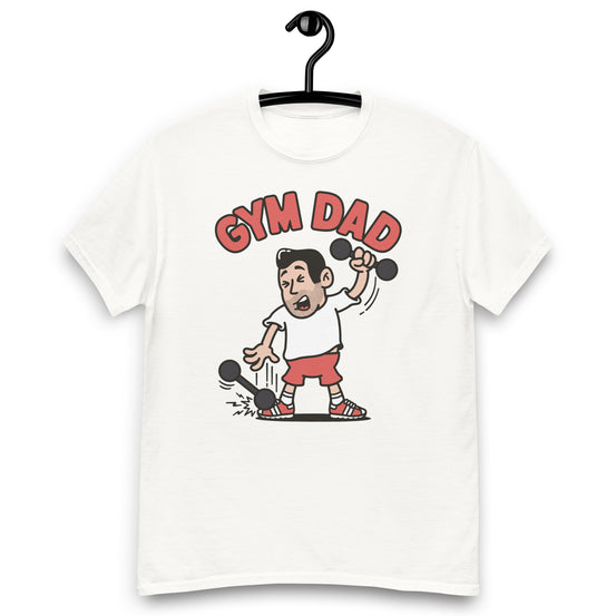 Gym Black Hair Light Skin Tone No-Glasses Medium Stubble Dad T-Shirt