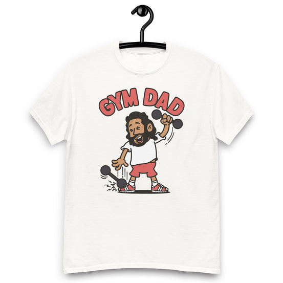 Gym Black Hair Tan Skin Tone No-Glasses Long Beard Dad T-Shirt