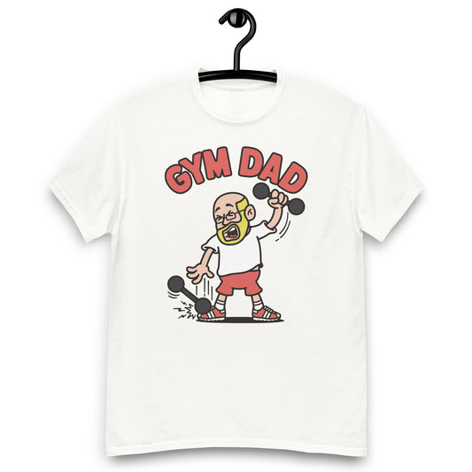 Gym Blond Hair Light Skin Tone Glasses Bald Beard Dad T-Shirt