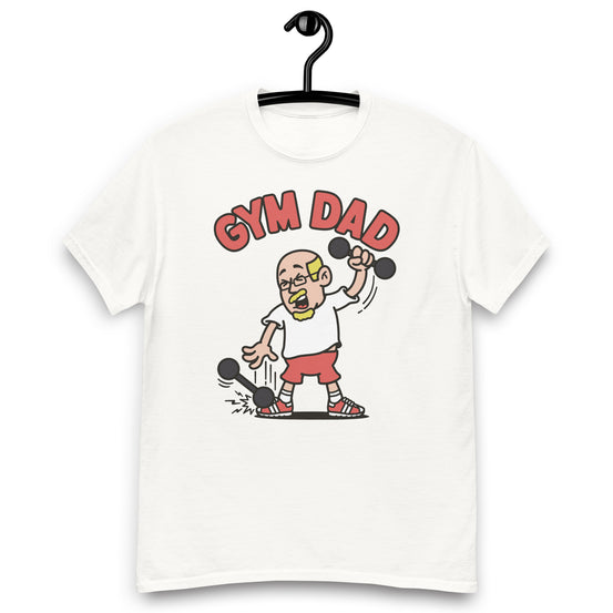 Gym Blond Hair Light Skin Tone Glasses Bald Moustache & Chin Beard Dad T-Shirt