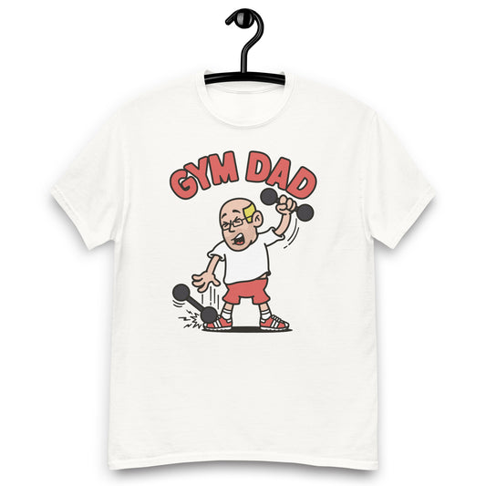 Gym Blond Hair Light Skin Tone Glasses Bald Stubble Dad T-Shirt
