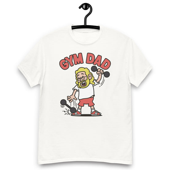 Gym Blond Hair Light Skin Tone Glasses Long Beard Dad T-Shirt