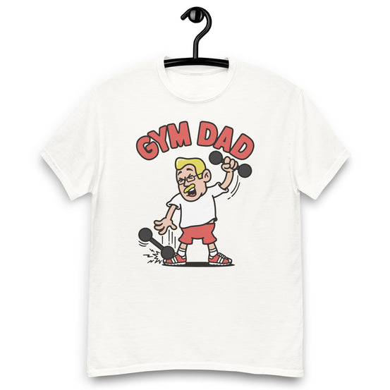 Gym Blond Hair Light Skin Tone Glasses Medium Moustache Dad T-Shirt