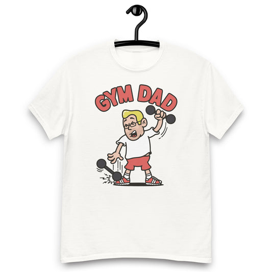 Gym Blond Hair Light Skin Tone Glasses Medium Stubble Dad T-Shirt