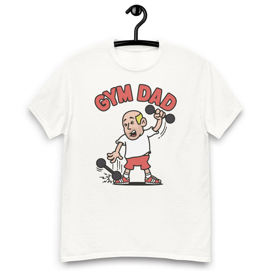 Gym Blond Hair Light Skin Tone No-Glasses Bald Stubble Dad T-Shirt