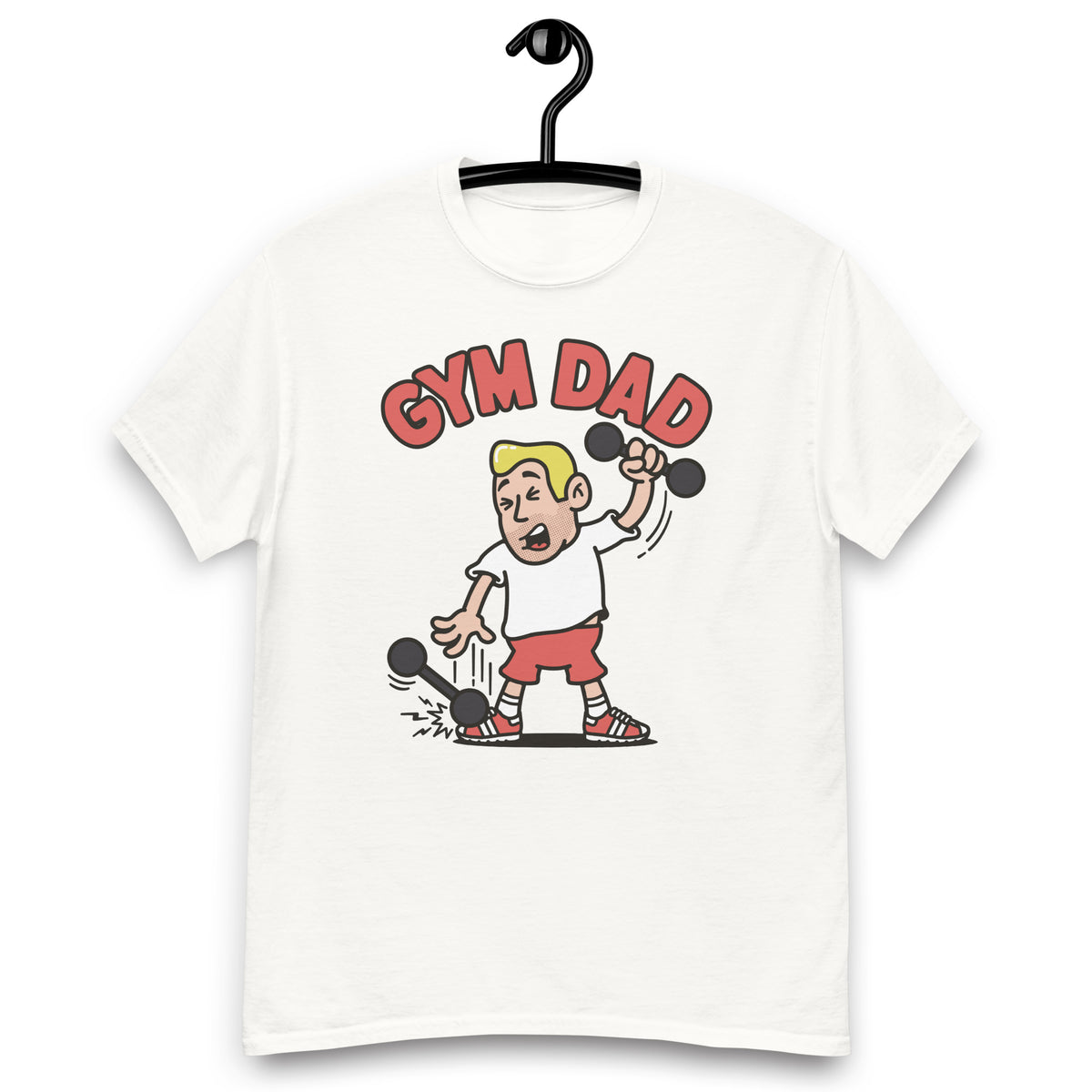 Gym Blond Hair Light Skin Tone No-Glasses Medium Stubble Dad T-Shirt