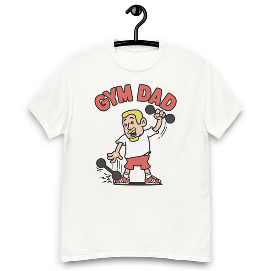 Gym Blond Hair Light Skin Tone No-Glasses Short Moustache & Chin Beard Dad T-Shirt