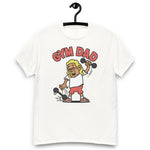 Gym Blond Hair Tan Skin Tone Glasses Long Moustache Dad T-Shirt
