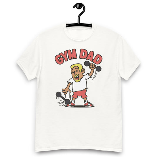 Gym Blond Hair Tan Skin Tone No-Glasses Short Moustache & Chin Beard Dad T-Shirt