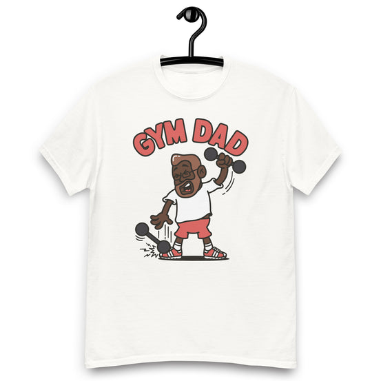 Gym Brown Hair Dark Skin Tone Glasses Medium Beard Dad T-Shirt