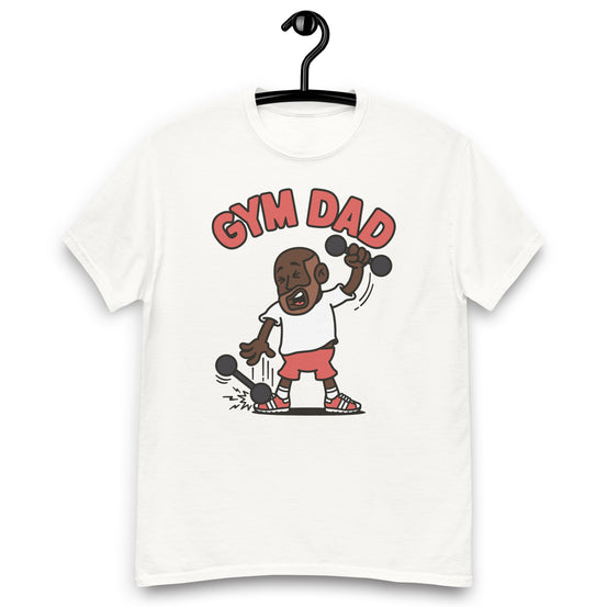 Gym Brown Hair Dark Skin Tone No-Glasses Bald Beard Dad T-Shirt