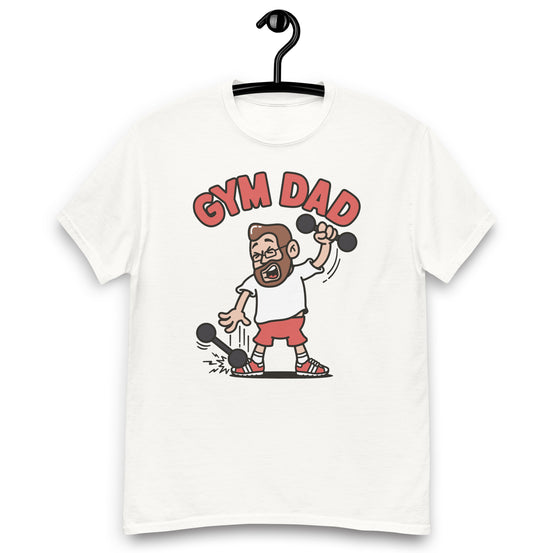 Gym Brown Hair Light Skin Tone Glasses Medium Beard Dad T-Shirt