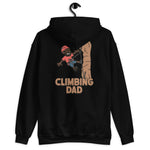 Climbing Black Hair Dark Skin Tone Glasses Beard Dad Hoodie