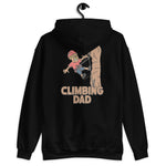 Climbing Blond Hair Tan Skin Tone Glasses Moustache Dad Hoodie