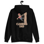Climbing Brown Hair Tan Skin Tone Glasses Moustache Dad Hoodie