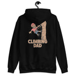 Climbing Brown Hair Tan Skin Tone No-Glasses Beard Dad Hoodie