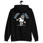 Running Black Hair Light Skin Tone No-Glasses Beard Dad Hoodie