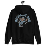 Mechanic Brown Hair Dark Skin Tone Glasses Beard Dad Hoodie